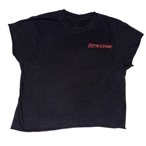 Fleetwood Mac Women Black Short Sleeve Graphic Band T Shirt On Tour Size S